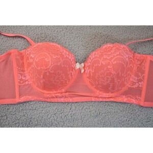 Black Fuchsia Bra 38C Longline Balconette Bra